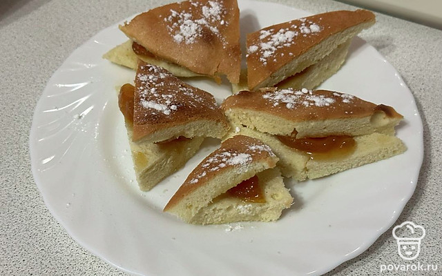 Пирог бисквитный «Сочный персик» — Рецепт с фото