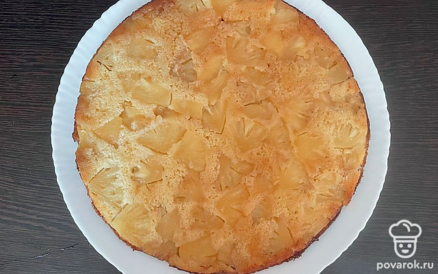 Ананасовый пирог с тростниковым сахаром — Рецепт с фото