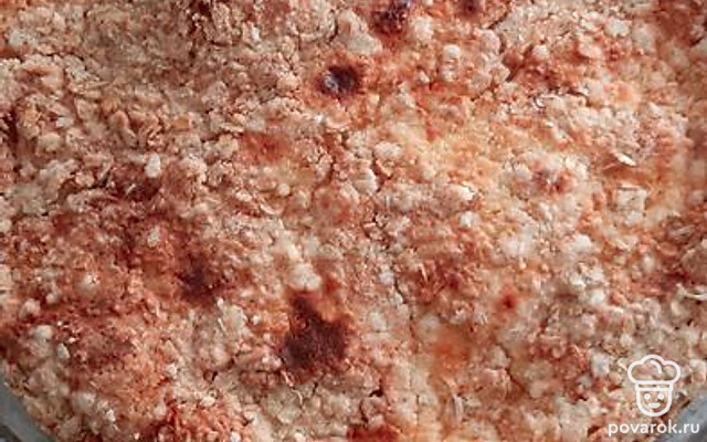 Вкусный пирог из овсяных хлопьев и сметанного крема — Рецепт с фото