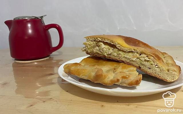 Пирог с куриной грудкой, луком и картошкой — Рецепт с фото