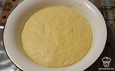 Поместите его в теплое место минут на 40, чтобы оно увеличилось втрое. 