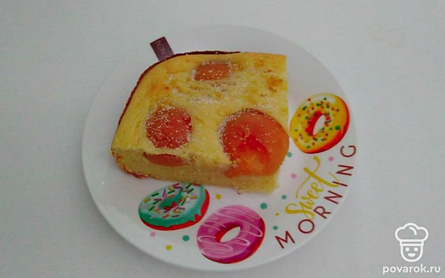 Творожный манник с абрикосом и лимонной цедрой — Рецепт с фото