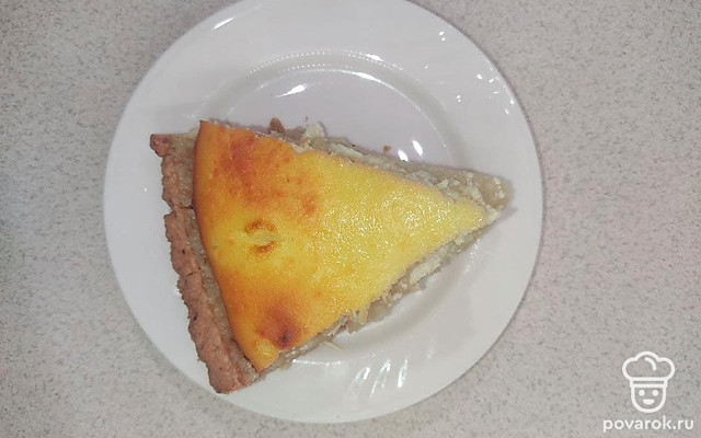 Нежный яблочный пирог с творожной заливкой — Рецепт с фото