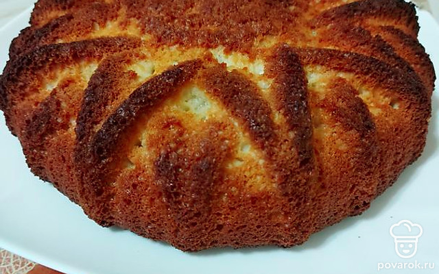 Яблочный пирог на сметане — Рецепт с фото