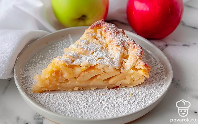 Легкий яблочный пирог — Рецепт с фото