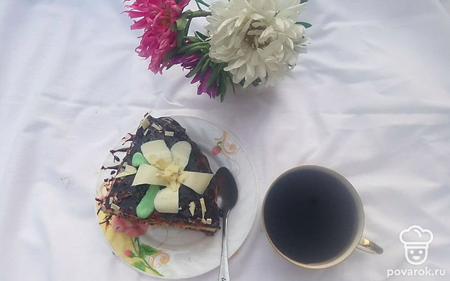 Вкуснейший сметанник в шоколадной глазури — Рецепт с фото