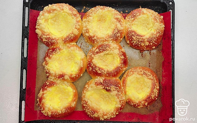 Ароматные пирожки с творогом — Рецепт с фото