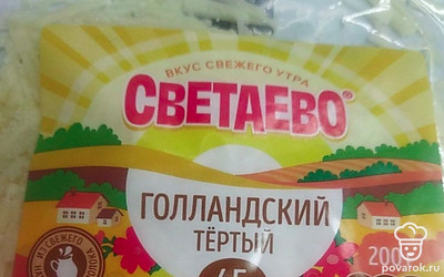 Возьмите тертый сыр.