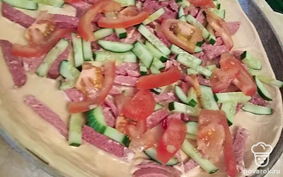 3 слой - помидоры. 