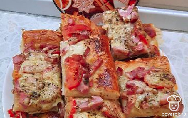 Очень вкусная пицца с ветчиной — Рецепт с фото