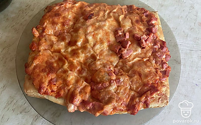 Подавайте к столу пока пицца не остыла!