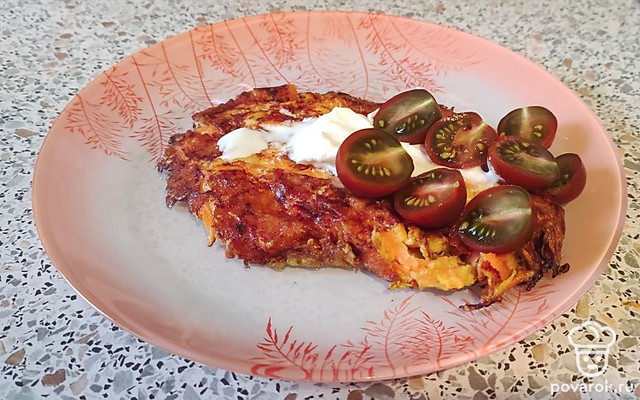 Сырно-морковная лепешка — Рецепт с фото