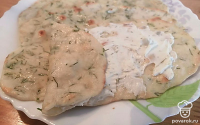 Подаём с творожным сыром. Приятного аппетита. 