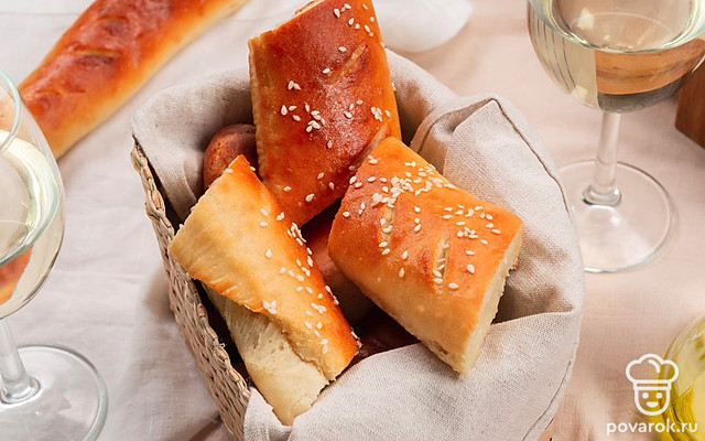Французский багет с хрустящей корочкой — Рецепт с фото