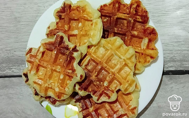 Творожно-лимонные вафли — Рецепт с фото