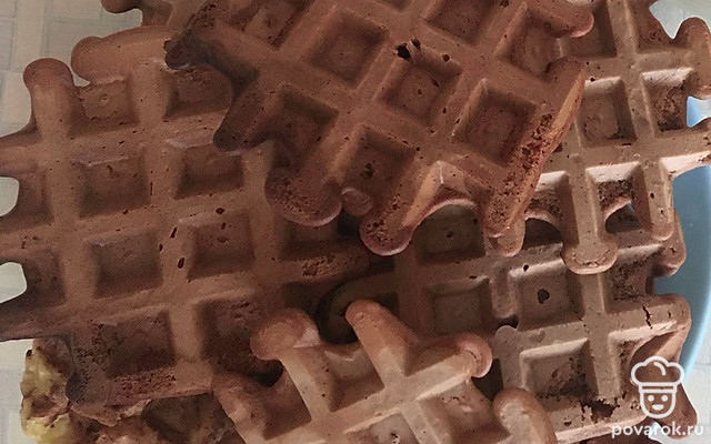 Шоколадные вафли к завтраку — Рецепт с фото