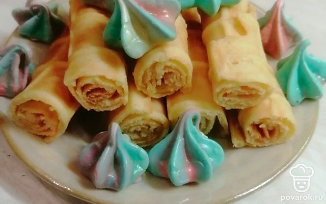 Сладкие трубочки к чаю — Рецепт с фото