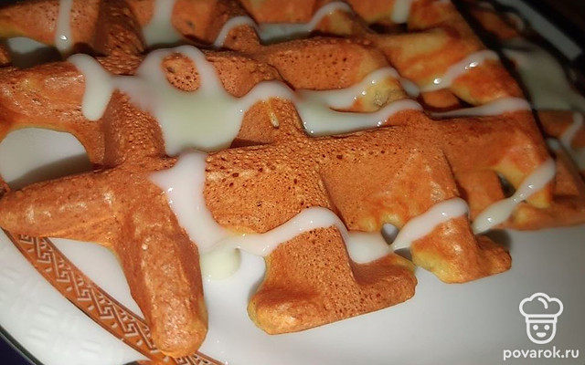 Вафли со сгущенкой к чаю — Рецепт с фото