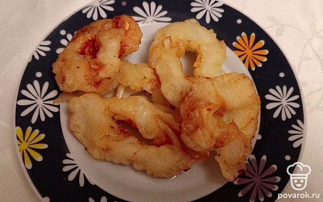 Кальмар в кукурузном кляре — Рецепт с фото