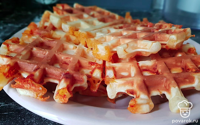 Вафли сырные в вафельнице — Рецепт с фото