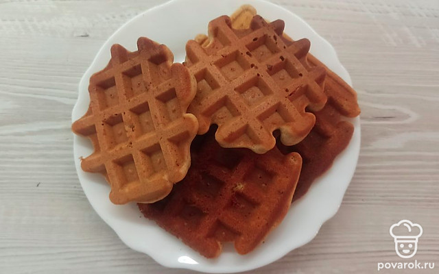 Шоколадные венские вафли со сливочным маслом — Рецепт с фото