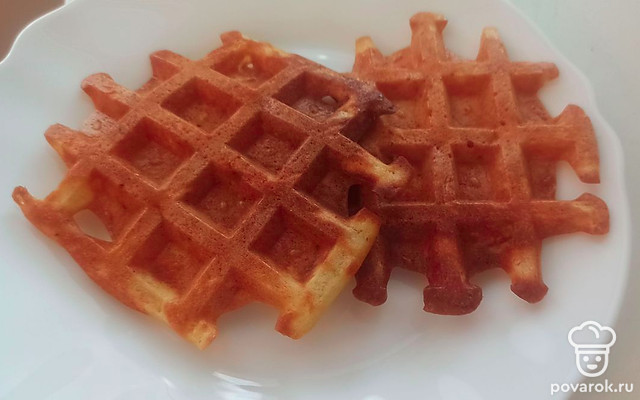 Морковные венские вафли на сметане — Рецепт с фото