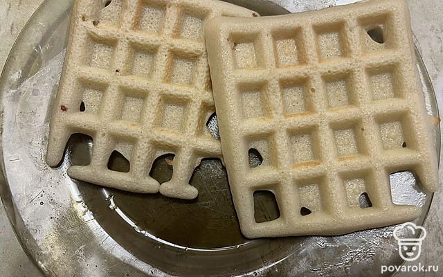 Хрустящие вафли со сливочным маслом и рисовой мукой — Рецепт с фото