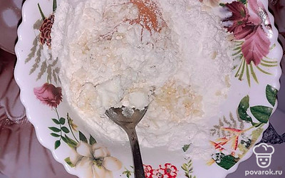 Ввести рисовую муку и перемешать.