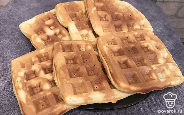 Ароматные бельгийские вафли без сливочного масла, недорогой рецепт — Рецепт с фото