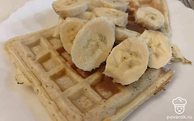 Вафли с бананом — Рецепт с фото