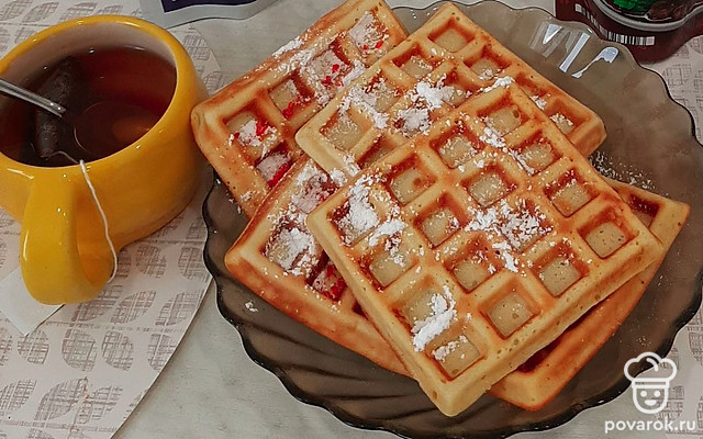 Венские вафли на сметане и молоке — Рецепт с фото