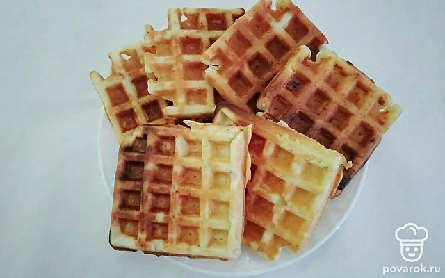 Бельгийские вафли с творогом — Рецепт с фото