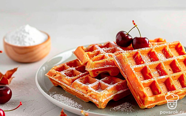 Вкусные твороженные вафли в вафельнице — Рецепт с фото