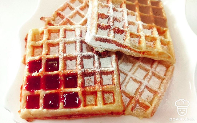 Ванильные творожные вафли — Рецепт с фото