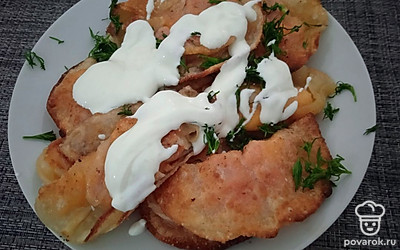 Подавайте чебуреки, посыпав нарезанным укропом. Дополните сметаной или любым другим соусом.