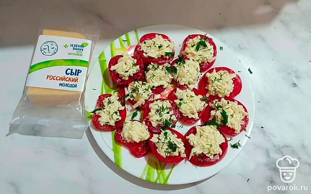 Летняя закуска из помидоров — Рецепт с фото
