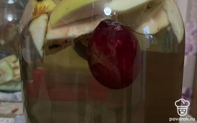 Компот на зиму из яблок и слив — Рецепт с фото