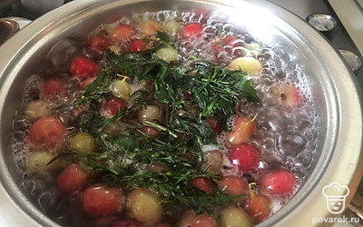 Остудите компот при комнатной температуре.