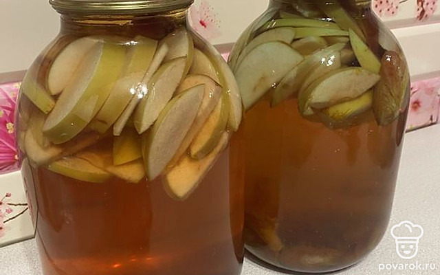 Компот на зиму яблочно-сливовый — Рецепт с фото