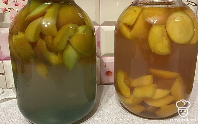 Компот из персиков на зиму — Рецепт с фото