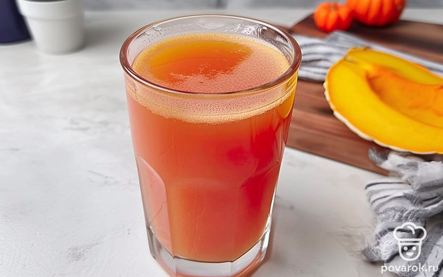 Витаминный компот к столу из ярко-оранжевой тыквы — Рецепт с фото