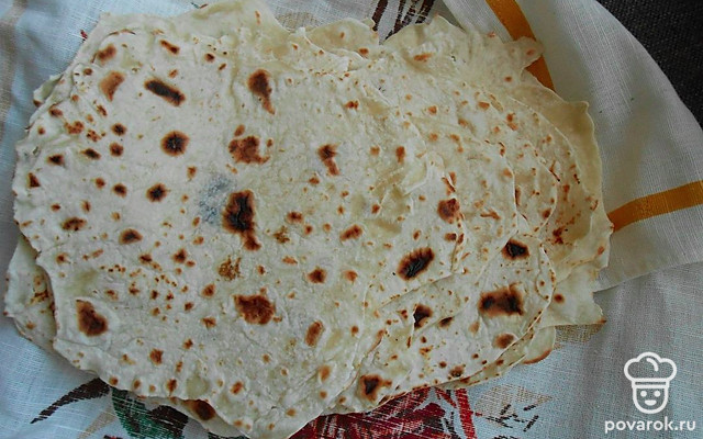 Тонкий лаваш — Рецепт с фото