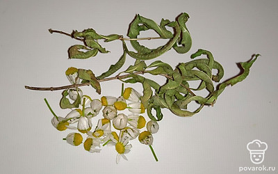 Подготовим цветы ромашки и вербену лимонную.