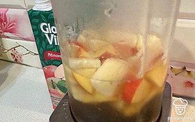 Включаем блендер и хорошо измельчаем.