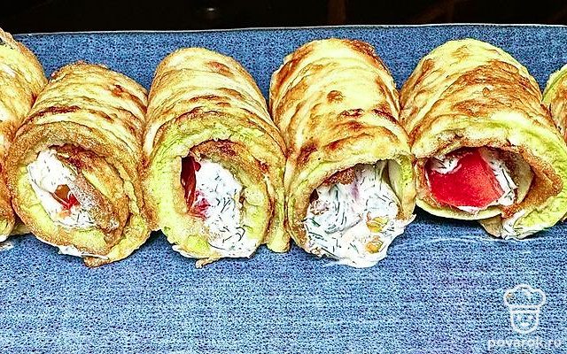 Кабачки в кляре с начинкой — Рецепт с фото