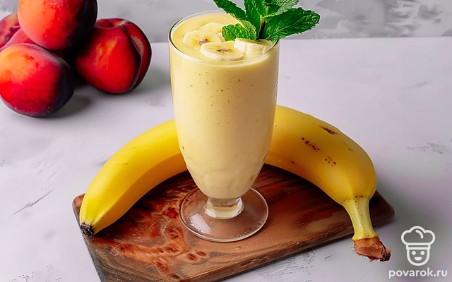 Смузи из банана с нектарином — Рецепт с фото