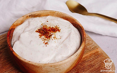 Кавказский белый соус с аджикой готов.