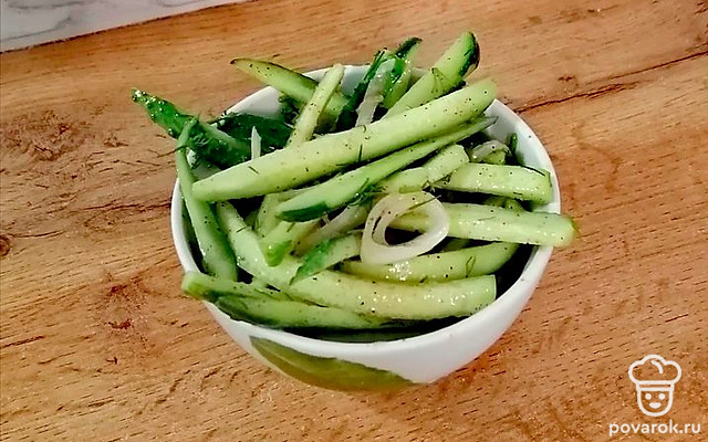 Закуска «Острые огурцы» — Рецепт с фото