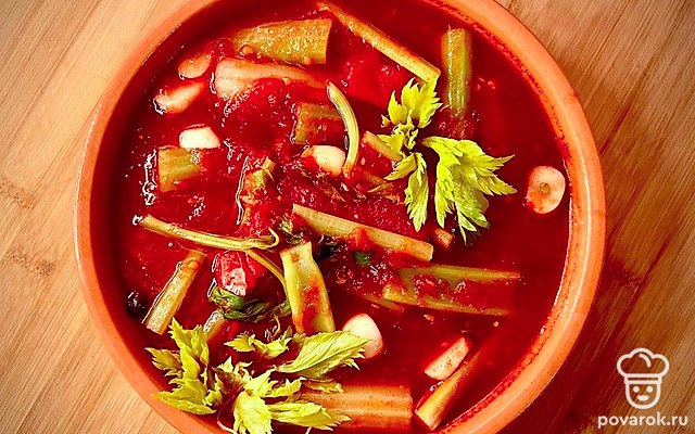 Сельдерей в томатном маринаде — Рецепт с фото