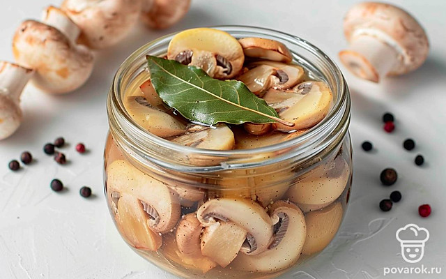 Домашние консервированные шампиньоны — Рецепт с фото